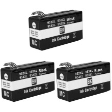 3St Zwarte ABS Printerinkt Cartridge Vervanging 76Ml Volume
