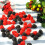 24-Piece Realistic Artificial Raspberries – 12 Red, 12 2