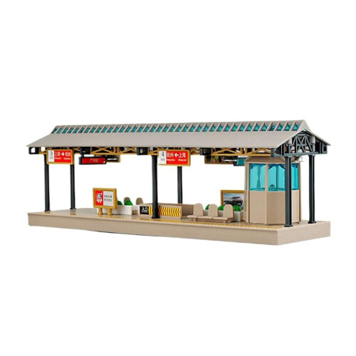 Plastic Landscape Train Station Model Set For Architectural Design Enthusiasts