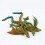 King Ghidorah 3D-geprint model, geelgroen, 24 cm 1
