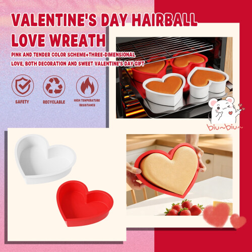 Silicone Heart Cake Mold, Oven & Microwave Safe
