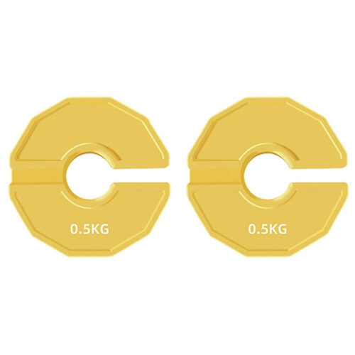Gym Micro Dumbbell Plates Rubber0.5kg Yellow2pcs