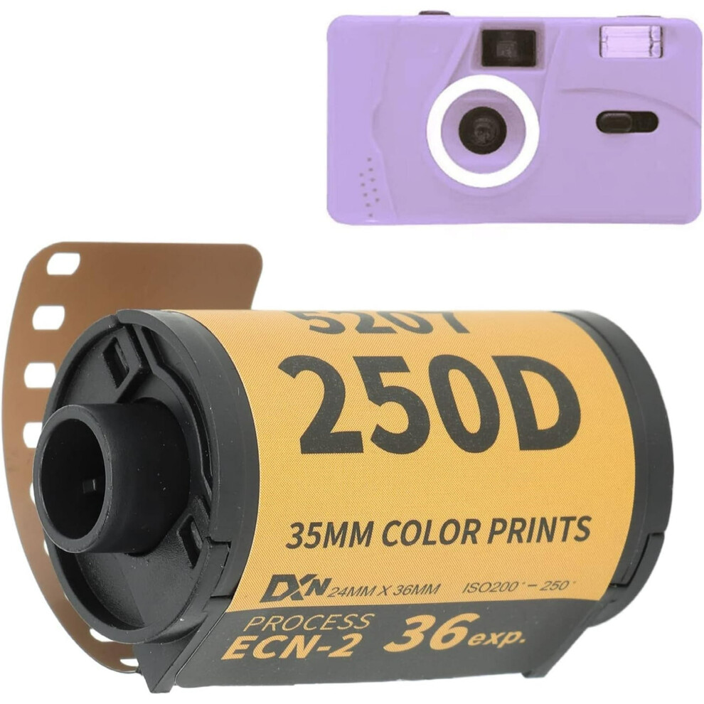 35Mm Color Print Film, Wide Exposure Range Hd High Resolution Practice Film Roll Ecn2 Processed Color Print Film For 135 Camera(8 Sheets) 9426043146443