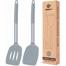 2-Pack Silicone Solid Turners, Heat-Resistant & BPA-Free