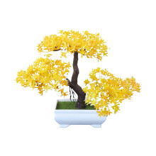 Artificial Bonsai Tree for Indoor Decor – Fake Greenery for Bookshelf, Desk, Bathroom, Farmhouse Style, 10.24x7.28", Multicolor