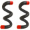 0.7lb Adjustable Straps Black Ankle Weight (Pack 2) 1