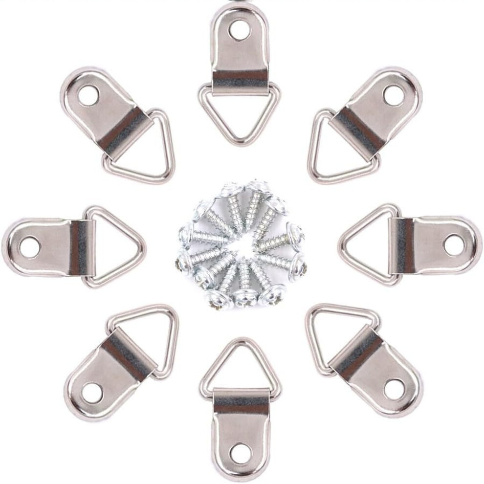 Small Triangle Steel Picture Hangers With Screws Â For Frames, Clocks, Art, Paintings Â Silver 9426043147594