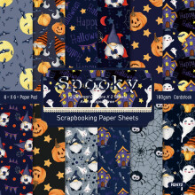 Halloween patterned paper set decorative 24 sheets