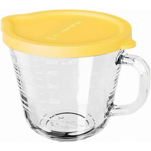 Glasmätbägare med lock och handtag 500 ml