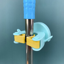 Mop Holders Wall Mounted Hooks, Plastic Tool Organizer, for Garage Storage Systems, Home Laundry Kitchen Organization, Blue, by FAJHHA