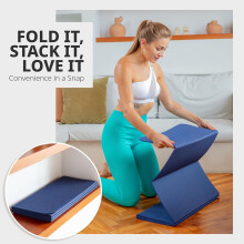Hopfällbar yogamatta 6 mm 7-vikbar halkfri med bärväska