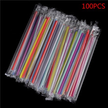 100 Stück transparente PP-Trinkhalme, 19 cm x 6 mm