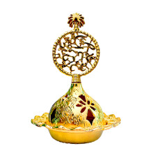 HIBIBUD Wax Melt Warmer,Mini Arabian Incense Burner Wax Warmer for Scented Wax,Electroplating Gold Candle Warmer,style3