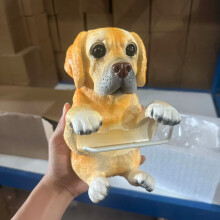 Porta-papel higiênico de resina em formato de cachorro (1 unidade)