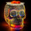 Regenboog schedel waxbrander met timer en gloeilamp 1