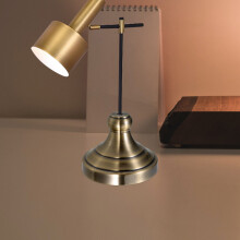 Pied de lampe rond en métal doré pour décoration intérieure (1 pièce)
