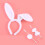 2Sets Wit Bunny Set Met Oren Hoofdband Strik Voor Feest 7