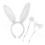 2Sets Wit Bunny Set Met Oren Hoofdband Strik Voor Feest 10