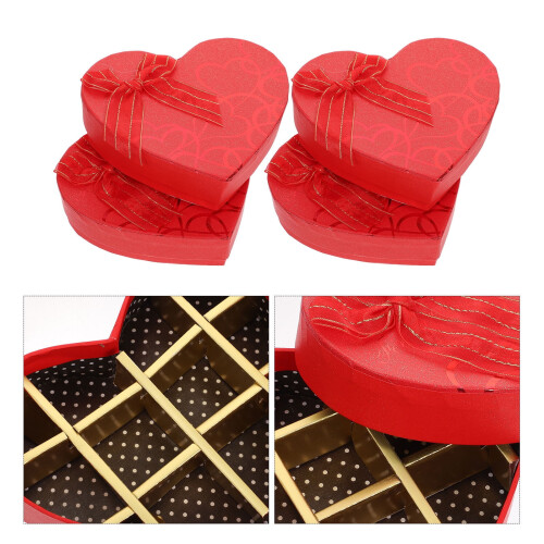 Hjärtformad presentask i papper, 4-pack 2