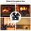 Wood Burning Fireplace Fan Black 1Pack 7