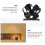 Wood Burning Fireplace Fan Black 1Pack 8