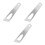 3Pcs Silver Glue Scrapers Stainless Steel DIY Craft Tools 10