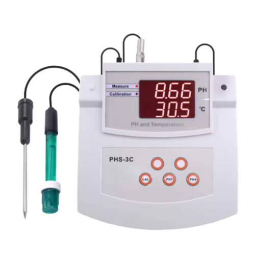 PHS-3C PH Desktop Calibration Acidity Meter PH/Temp Multi-Parameter Tester Laboratory Water Quality Analyzer EU PLUG 1