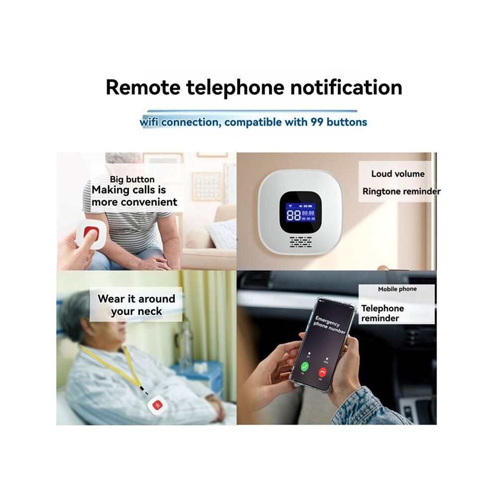 Tuya Wifi Elderly Caregiver Pager Sos Call Button Emergency Sos Alert System For Seniors Patients Elderly Home 6134130652472