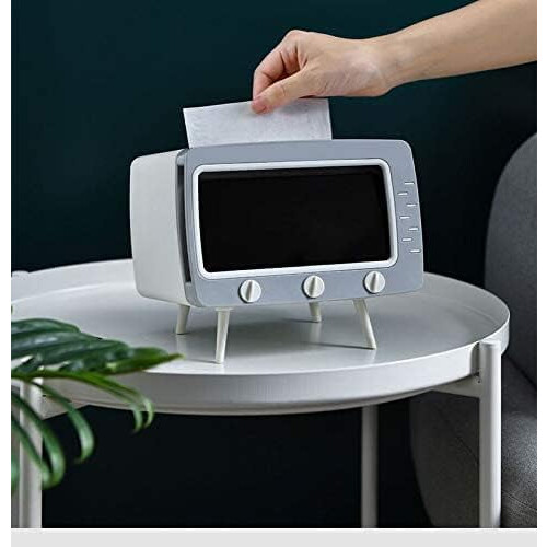 Boîte à mouchoirs rétro avec support pour téléphone 2