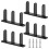 4-Pack Sliding Closet Door Floor Guide - Universal Fit for 1-3/8" Thick Doors, Black with Installation Screws 1