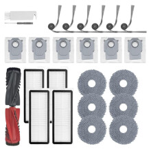 24 Delar Qrevo S5V Tillbehörskit för Qrevo S5V/Curv/ Robotdammsugare med Borstfilter och Mopppåsar