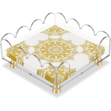 Acryl Servethouder, Doorzichtige Gastenhanddoekhouder, Dienblad voor Badkamer, Keuken, Hotel, Papieren Handdoekhouder voor Feest, Bruiloft