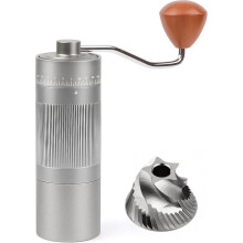 Manual Coffee Grinder with Stainless Steel Burr-22g Capacity Handheld Mill for Espresso, 55 Adjustable Settings & Quiet