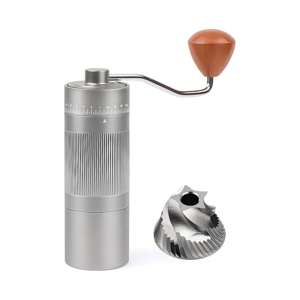 Saudism Manual Coffee Grinder With Stainless Steel Burr-22G Capacity Handheld Mill For Espresso, 55 Adjustable Settings & Quiet