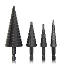 Hexagonal Shank Straight Black Step Drill Bit 4-12mm,4-20mm,4-32mm,3-12mm Reaming Step Drill Tower Drill Tool