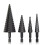 Hexagonal Shank Straight  Black Step Drill Bit 4-12mm,4-20mm,4-32mm,3-12mm Reaming Step Drill Tower Drill Tool 1
