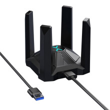 Tarjeta de Red Inalámbrica WiFi 6 USB 3.0 Sin Controladores AX1800M, Transmisor/Receptor de Computadora 5G de Doble Banda para Windows 8/10/11