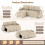 Joolihome 3-in-1 Fabric Convertible Pull Out Sofa Bed 2