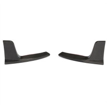 Car Rear Bumper Splitters Winglet Apron Spoiler Dry Carbon Fiber Trim for Model 3 2016-2019