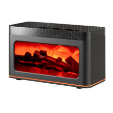 Fireplace Aroma Diffuser Simulated Fireplace Flame Humidifier Desktop Simulated Wood Flame Aroma Diffuser B