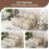 Joolihome 3-in-1 Fabric Convertible Pull Out Sofa Bed 8