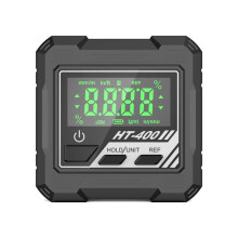 Transportador Digital HT-400, Nivel y Herramienta de Medición de Ángulos con Imán y Regla de 90 Grados.