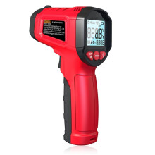 HYTAIS Thermomètre Infrarouge à Émissivité Réglable, Pistolet de Température Numérique Laser Sans Contact, Capteur de Température IR Rouge