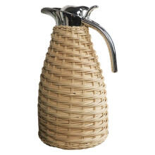 Tetera Tradicional de Bambú Tejida A Mano, con Revestimiento de Acero Inoxidable, Decorativa, para Cocina, 2 Litros de Agua Caliente B