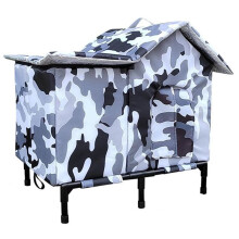 Cat Houses for Outdoors Windproof Enclosed Cave Outside over-Ground Pet Cat Shelter for Patio Backyard Garden Park