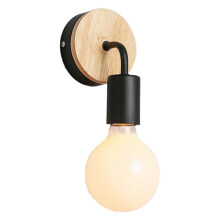 Nordycka Drewniana Podstawa Lampy E27, Retro Lampka Nocna, Oświetlenie Wewnętrzne do Sypialni, Salonu, Domu i Salonu