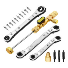 Kleptrekker Installatiegereedschap met Koelservicesleutelset 1/4 en 5/16 Poortservicesleutel3/8 1/4 5/16 3/16 Inch
