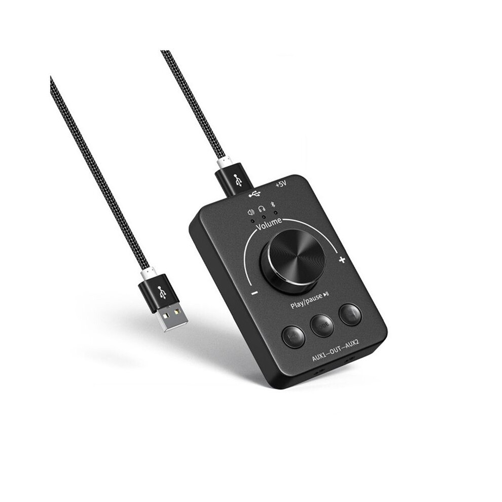 Usb Volume Control Knob Multimedia Computer Speaker Controller Adjust Knob One-Key Mute With Pause Skip Red 4712426488138