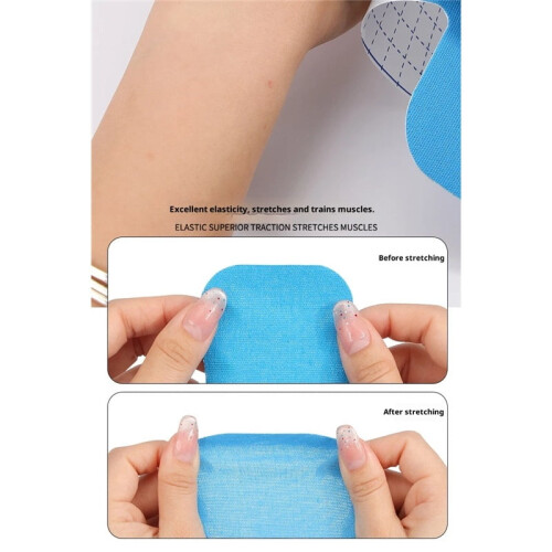 Kinesiology Ankle Tape Blue Elastic Breathable 12 Pcs 1