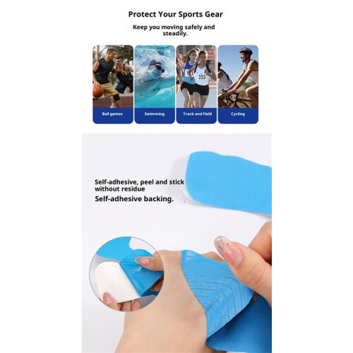 Kinesiology Ankle Tape Blue Elastic Breathable 12 Pcs 2